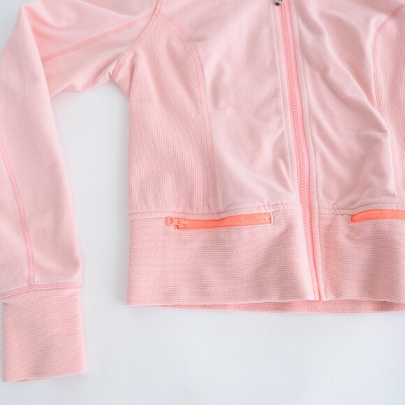 Lululemon Rejuvenate Pink Hoodie Zip Up Mockneck Casual Bleached Coral Sweater 8 - Picture 7 of 12